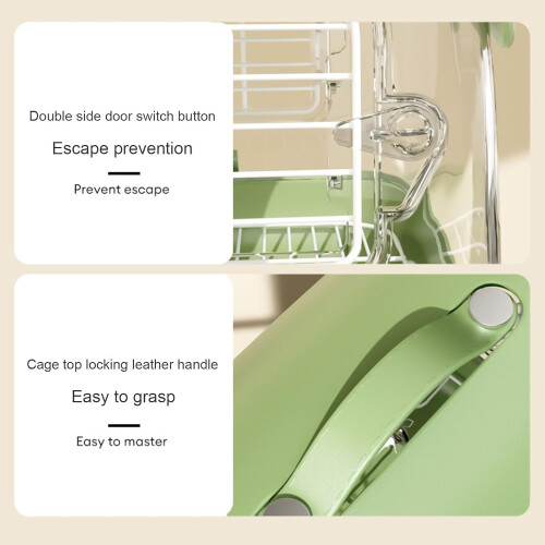 Parakeets Cage Set Standing Flight Large Outdoor Bird Cage Panoramic View Carriers 1