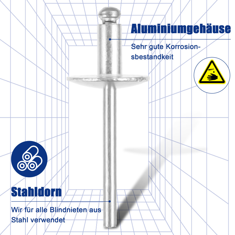 50piece Metal Flange Rivets Easy-to And Sturdy Easy-to- Flange Blind-image-OPC-PN5JSPQ-NEW