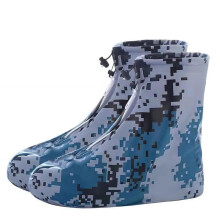 Overshoes PVC Ankle Pair Camouflage Blue Size M Outdoor Weather Protection