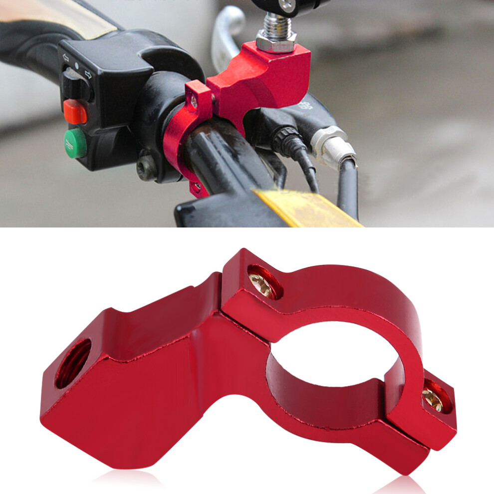 Cnc Cut Aluminum Motorcycle Handlebar Grips Fits 21-23Mm Bars Durable Red 7601362867367