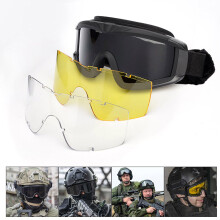 Military Shooting Motorcycle Windproof Goggles for Wargame, Adjustable Fit