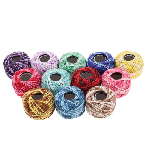 12 Pièces Fils À Broder Multicolores Pour Projets Créatifs