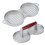 Πρέσα κρέατος με ξύλινη λαβή για τέλεια μπιφτέκια, διπλή πρέσα αλουμινίου για 7