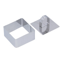 Cortador de massa para bolo mousse, aro para bolo em aço inoxidável, aro multifuncional para cortar massa, ideal para doces ou salgados (4 x 8 cm)
