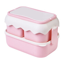 Magnetronbestendige bentoboxen voor volwassenen, lunchboxen met vier compartimenten van voedselveilig materiaal, vaatwasmachinebestendig,