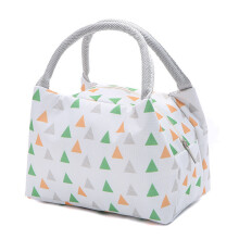 Lunchtasche, wiederverwendbarer Isolierbehälter mit stylischen Mustern, leicht zu reinigen und mit mehreren Fächern für Arbeit und Picknick, Blau