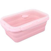 Recipiente plegable de silicona para alimentos, verde, 750 ml, no tóxico, apto para microondas, ahorra espacio, perfecto para preparar comidas y