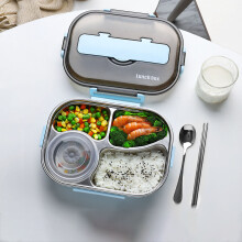 Isolert matbeholder med lekkasjesikker design, bentoboks i rustfritt stål for voksne, stor kapasitet, matboks med bestikk og suppebolle, termisk