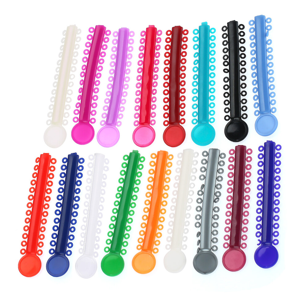 40pcs Colorful Orthodontic Ligature Rubber Bands for Dental Treatments