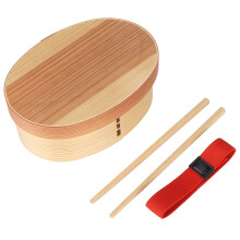 Fiambrera de madera ecológica de doble capa con separadores, de madera natural, estilo japonés, portátil, impermeable, apta para microondas, de