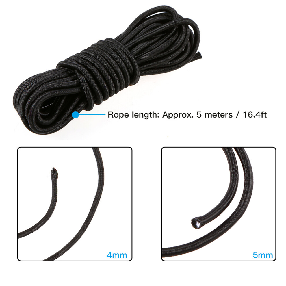 5M Kayak Bungee Cord 4Mm/5Mm Elastic Rope Paddle Gear Securing 3781362872661