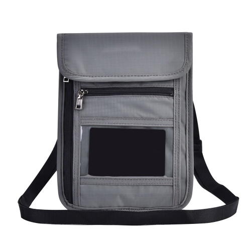 Grau Multifunktionale Reise-Passhülle mit RFID-Block, 21*15,5 cm 1