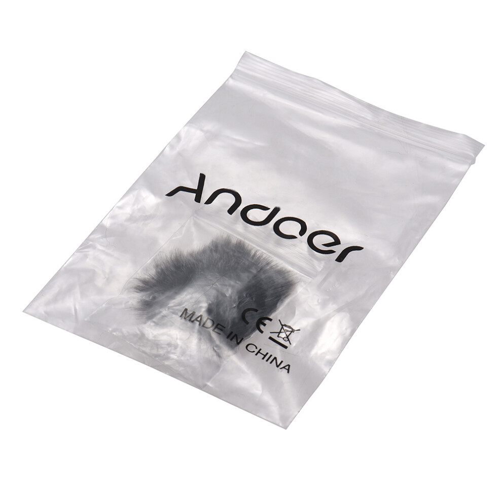 Mini Microphone Windscreen Muff By Andoer Furry For Outdoor Lavalier Mics 9471362873778