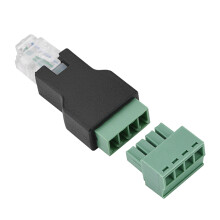 Ethernet Connector RJ11 6P4C Male to 4 Pin Screw Terminal Easy Install