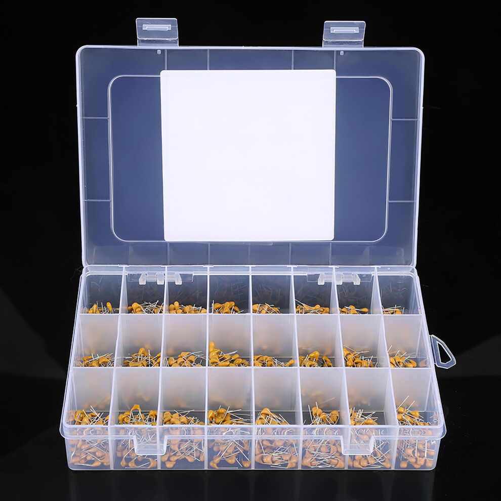 Comprehensive 1200Pcs Ceramic Capacitor Kit: 10Pf-10Uf 50V 24 Types 5071362874948