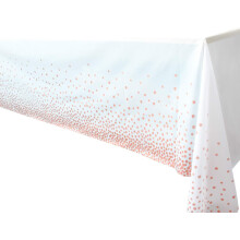 Różowozłoty blask, 1 opakowanie jednorazowego, efektownego obrusu, plastikowa osłona odporna na zalanie, 54" x 108", elegancka dekoracja na