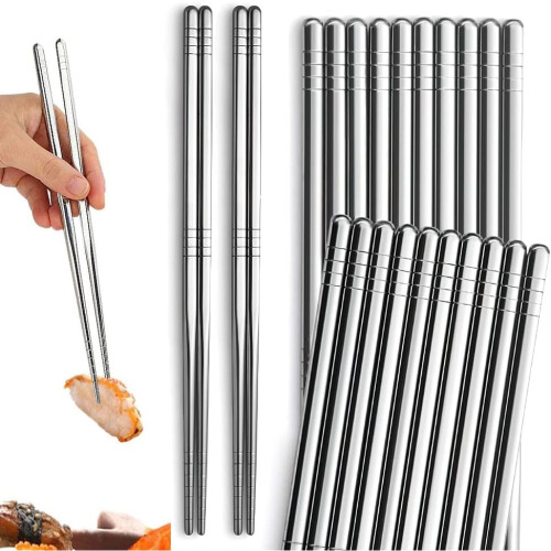 Μεταλλικά chopsticks κατάλληλα για πλυντήριο πιάτων, ελαφριά επαναχρησιμοποιήσιμα