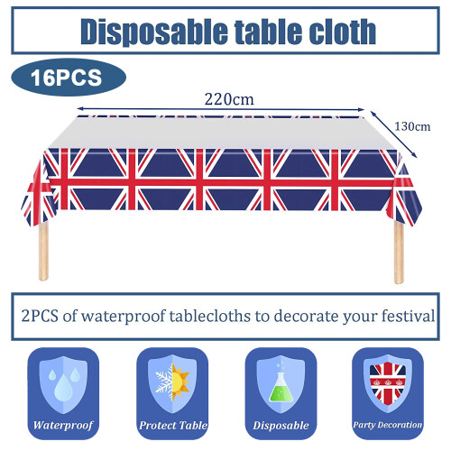 Χαρτοπετσέτες Union Jack, όμορφα σχέδια και έντονα χρώματα που αναβαθμίζουν το πάρτι 1