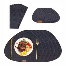 Strapazierfähige Tischsets für drinnen und draußen, umweltfreundliches, hitzebeständiges, rutschfestes und waschbares Filz-Tischset, wendbar und