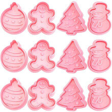 Innovatieve kerstkoekjesvormen, 3D-stempel en deegsnijder, milieuvriendelijk PLA, schattige kerstkoekjespers, keukengereedschap voor inspirerend