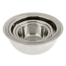 Boluri de amestecat din oțel inoxidabil, bază plată stabilă și margine largă, mânere ușor de prins, fund antiderapant, ideale pentru