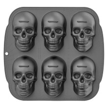 Tavă pentru tort cu texturi detaliate, forme de craniu de pirat, silicon alimentar, desprindere ușoară, rezistență la temperaturi ridicate, copt