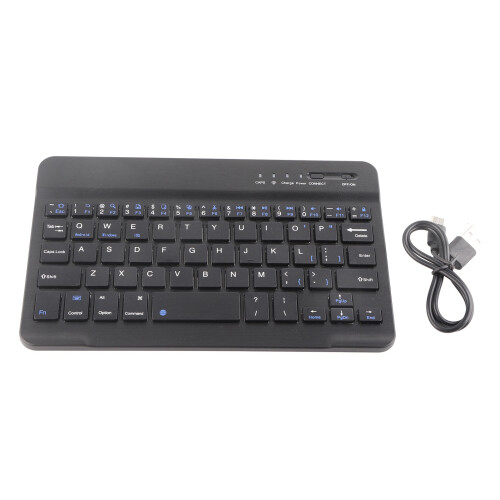 Ultra Slim Mini Bluetooth-Tastatur für iOS, Android und Windows Tablets Schwarz 1