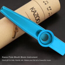 Durable Aluminum Kazoo Musical Instrument for Kids and Beginners - Blue