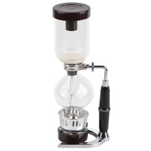 Tisch-Siphon-Kaffeemaschine, Glas-Siphonkanne, Vakuumbrüher, hitzebeständiges Glas, Pufferklemme, kompatible Basis, Spiritusbrenner für