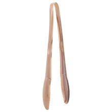 Servierzange aus lebensmittelechtem Edelstahl mit gewelltem Rand, rutschfestem Griff, 23 cm lange Servierzange zum Kochen, Grillen, Buffet, leicht zu