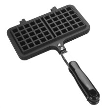 Alloy Artisan, tragbarer Waffeleisen-Meister, antihaftbeschichtetes Waffeleisen aus Aluminiumlegierung für den Herd, Griff aus Phenolharz für