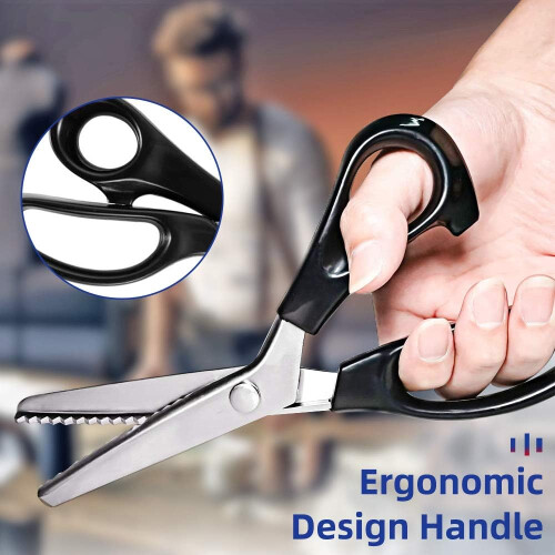 Ψαλίδι Pinking Comfort Grip, υψηλής ποιότητας ψαλίδι χειροτεχνίας με αιχμηρές άκρες, 1
