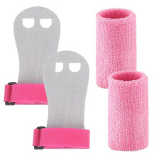 Gymnastic Hand Grips for Kids Palm Protector Set Children Gym Gloves and Wrist Bands for Gym Protection