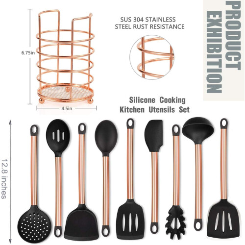 Σετ μαγειρικών σκευών σιλικόνης Chef's Edition, σετ 10 τεμαχίων, αντικολλητικό, 2
