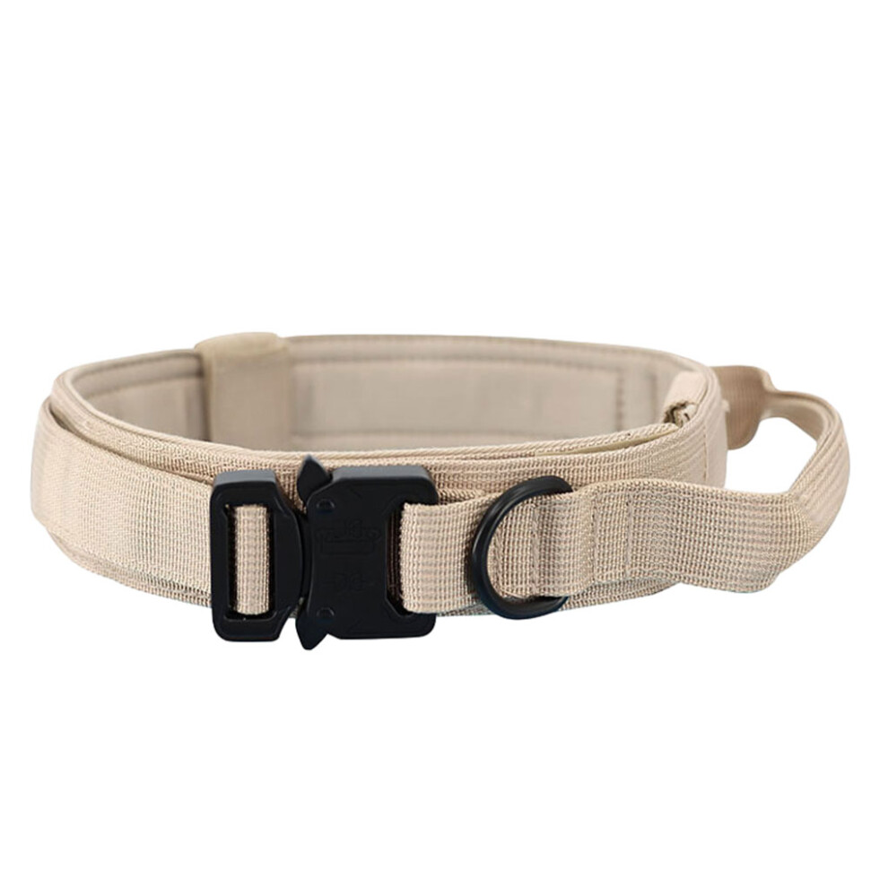 (Khaki, XL) Pet Collar Universal Shockproof Protective Outside Training Choker-image-OPC-PN5KH9C-NEW