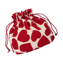 Lovely Makeup Bag Large Capacity Wash Bag Heart Shaped-Bukou