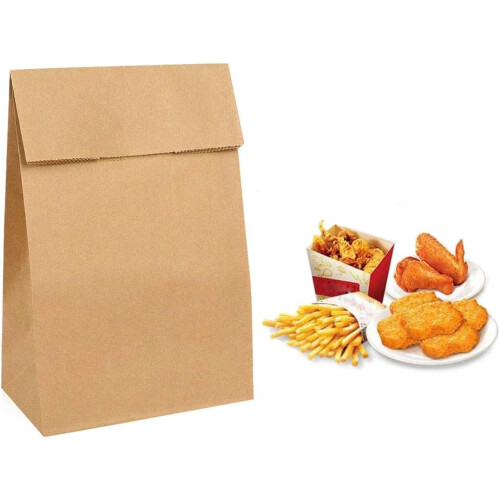 Χάρτινες σακούλες καφέ kraft, χαρτί kraft υψηλής ποιότητας, οικολογική ασφάλεια, 1
