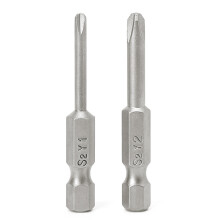 2 Pcs 50mm Magnetic 1/4'' Hex Shank Tri-wing Y Tip for-Silver