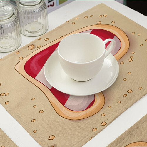 Jogos americanos laváveis com isolamento térmico, resistentes a manchas, duráveis, de 30x45 cm (12x18 polegadas), ideais para uso doméstico e 2