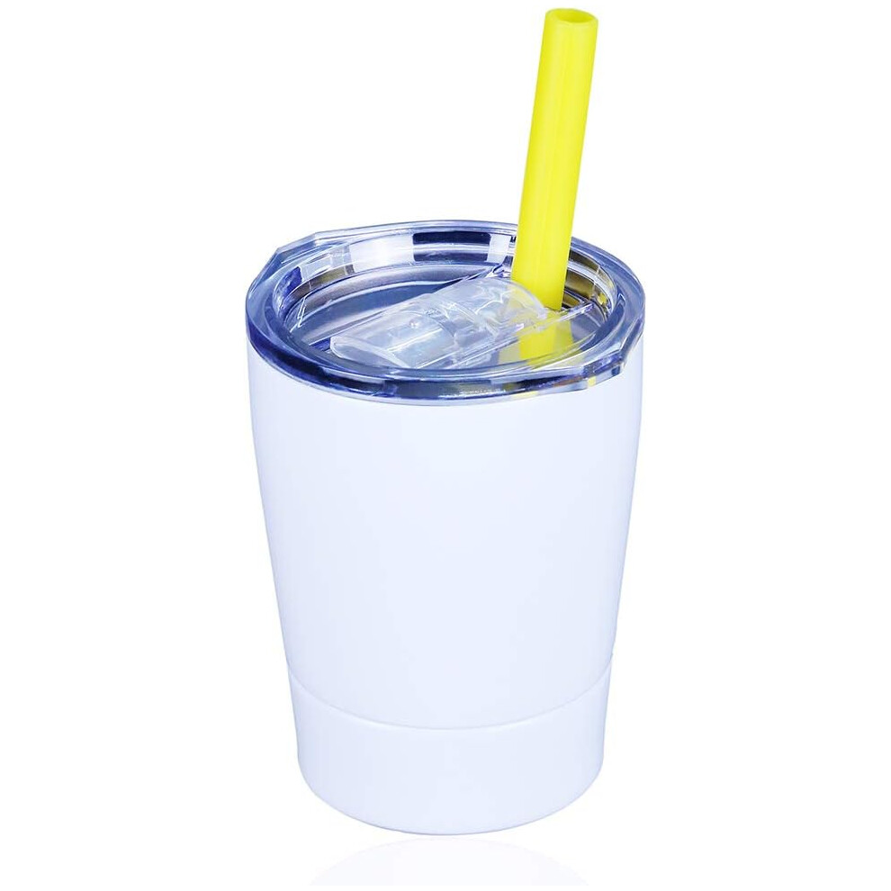 Anti-Slip Matte Finish, Vacuum Insulated Cup with Leak-Proof Lids, Soft Silicone Straw, Non-Slip Sleeves, Suitable for Toddlers and Adults