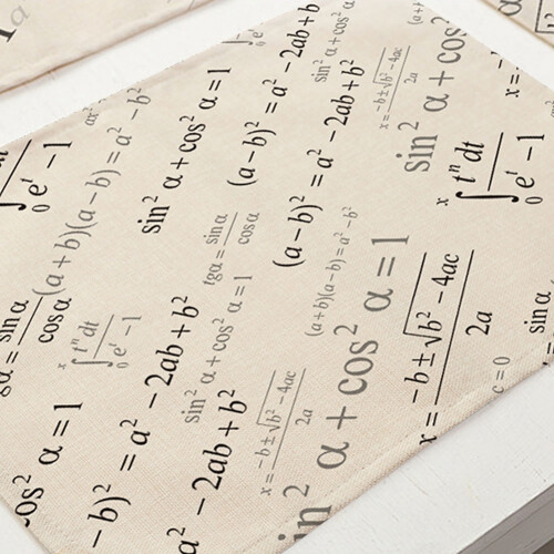 Διακοσμητικό ύφασμα με μοτίβο επιστήμης, πλενόμενα τραπεζομάντιλα για 1