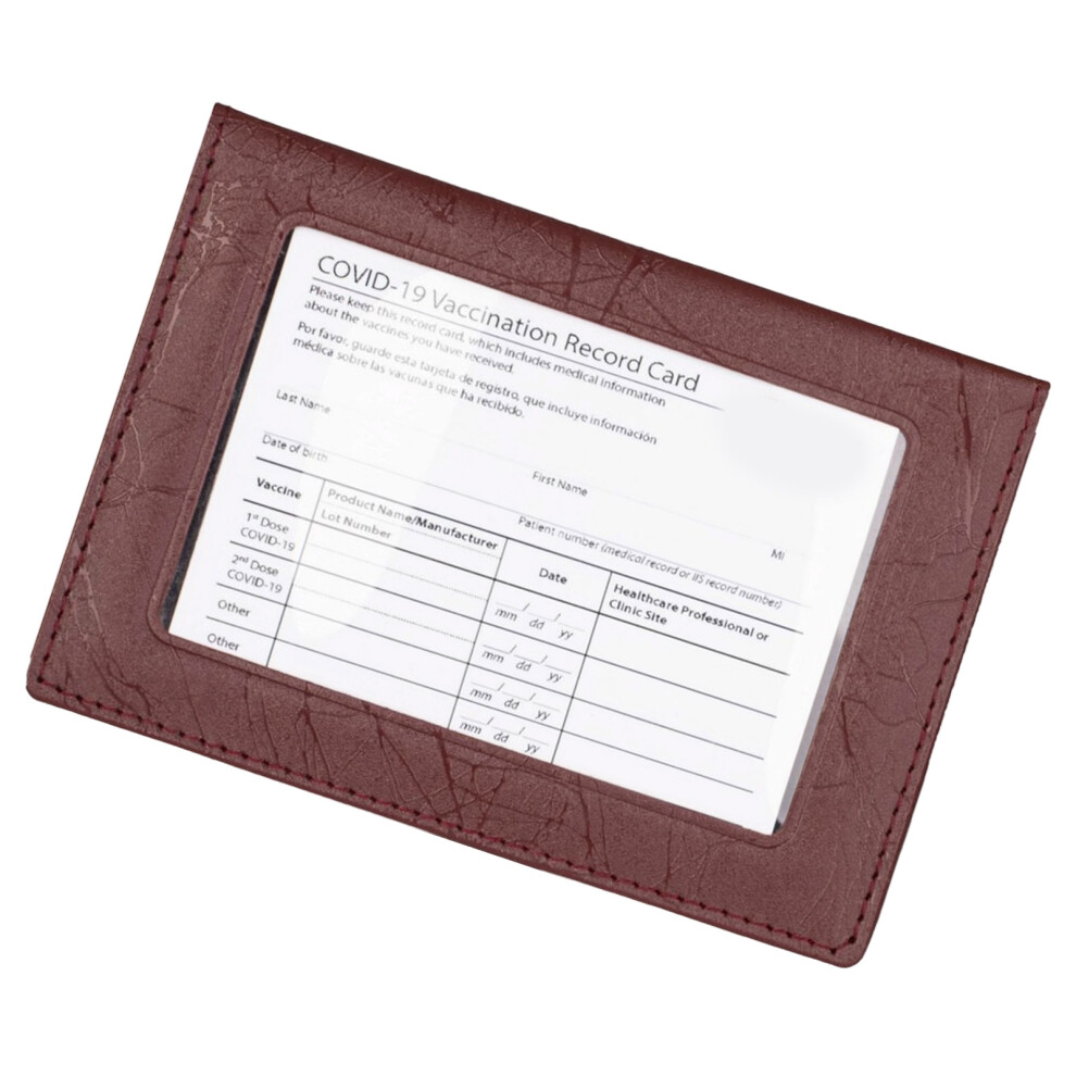 Minimalist Passport Protector Card Organizer Transparent-Claret 7754000374540