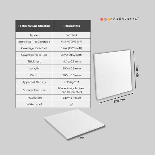 White 1: Decor Wall/Ceiling Panels 2m2 (21.52sqft) 1