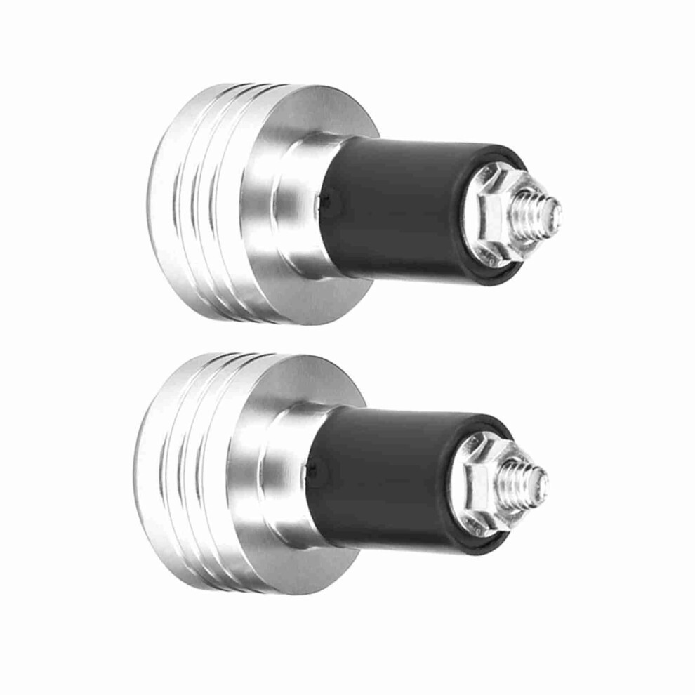 Motorcycle Bar End Caps 22Mm Aluminum Universal Fit Weight Balance Plug Silver 9321362882556