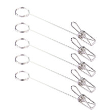 5Pieces Double Side Metal Name Card Stand with Metal-Silver 14