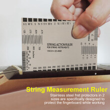 Precision Guitar String Gauge Tool with Fret Protectors DIY Setup High Quality