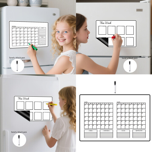 Magnetic Monthly Planner Writing Pad with Marker-SCE028 1