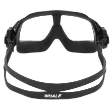 Nickelschicht-Anti-Beschlag-Schwimmbrille Silber Schwarz für Erwachsene