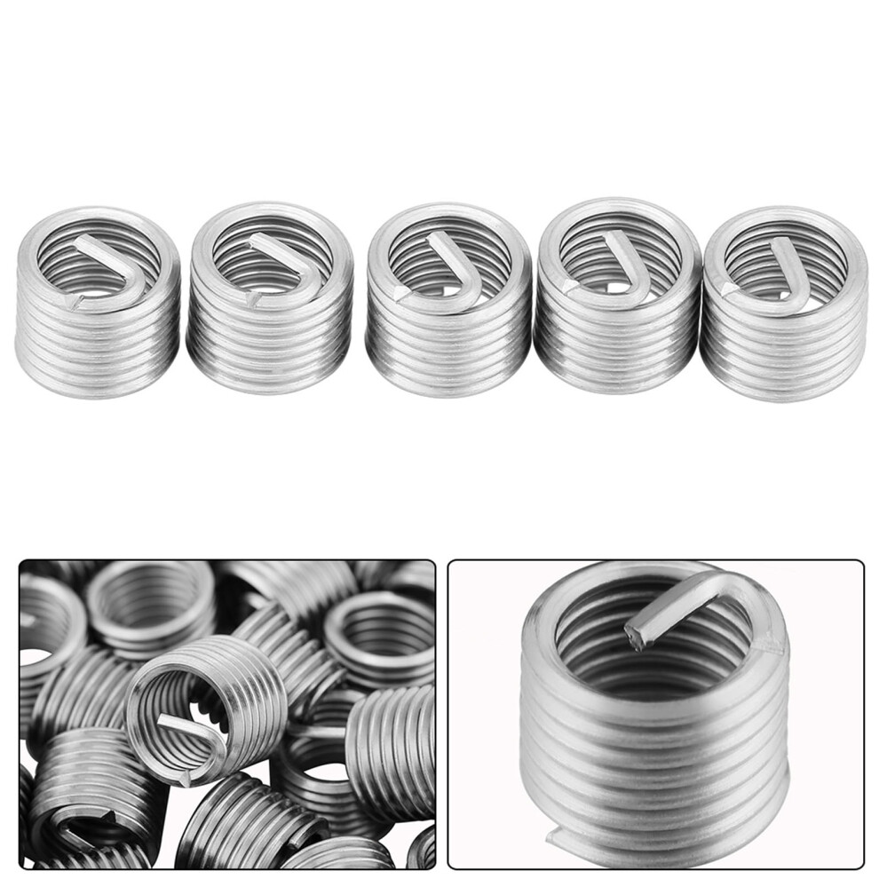 M8 X 1.25 X 1.5D Stainless Steel Coiled Wire Thread Inserts 50 Pack Durable 9391362884416