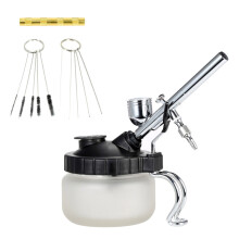 Glass Airbrush-Reinigungsset mit Nadeln, Filtern, Schwarz-Gold-Silber